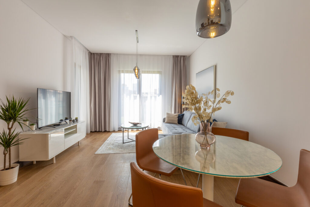 interior of a modern open plan apartment
